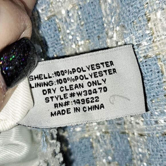 NWT Walter Baker Callista Jacket in Nautical Tweed Blue - Picture 9 of 13